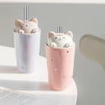 thumbnail image 2 of Ventas promocionales Taza de café con tapa para gatos, Taza de viaje de cerámica con tapa de gato en 3D, Taza alta reutilizable para té, leche, té de burbujas (rosa), 2 of 5