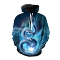 thumbnail image 3 of Sudadera con capucha con estampado de dragón para hombre, sudadera retro con estampado 3D de animales, manga larga, informal, de otoño, para calle, holgada, con capucha, 3 of 5