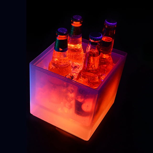 Cqxid Party Light-up Decoration Under $30 Ice Bucket With LED Ice Bucket, Double Layer, For Beer, Summer Cooling
