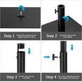 thumbnail image 5 of QISHENSHUI 36LBS Square Umbrella Base, Heavy Duty Patio Umbrella Base Stand with 3 Adapters, 20”x20” Weighted Outdoor Umbrella Stand with Adjustable Foot, Suitable for Backyard, Deck, Poolside, 5 of 11
