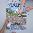 thumbnail image 3 of Maine, The Way Life Should Be, Lighthouse and Puffin (1000 Piece Puzzle, Size 19x27, Challenging Jigsaw Puzzle for Adults and Family, Made in USA), 3 of 4