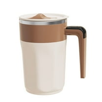 Self-Stirring Coffee Mug - SUS 304 Stainless Steel, Rechargeable, LED Display - for Coffee/Milk/Protein Shakes, Office/Gym/Travel, One-Button Mixing