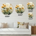 thumbnail image 4 of Designart "Green Orange Harmonious symmetry I" Abstract Botanicals Oversized Wall Clock, 4 of 5