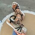 thumbnail image 5 of Mepaouo Bohemian Wedge Sandals for Women Wide Width Platform Orthopedic Dressy 2025 Summer Beach Shoes, 5 of 8