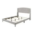 thumbnail image 5 of Home Design Natty Twin Upholstered Panel Bed Frame with 4-Piece Slat System and Metal Legs, Gray, Easy Assembly, 5 of 6