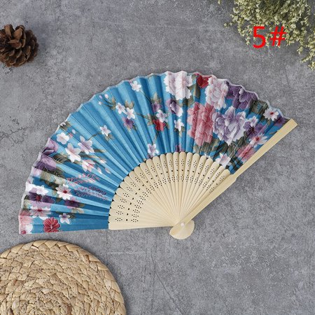 

Silk Fan Chinese Japanese Style Folding Fan Wedding Fan Art Gifts Dance Hand Fan