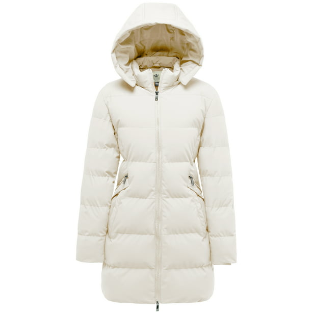 WenVen Women's Heavy Winter Coat Thicken Outerwear Long Hooded Puffer ...