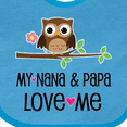 thumbnail image 4 of Inktastic Nana and Papa Love Me Baby Girl Girls Baby Bib, 4 of 4