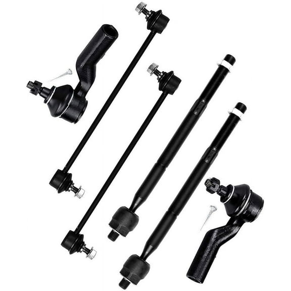 CCIYU Front Right Left Outer Inner Tie Rod Ends Sway Bar End Links fit for Mazda 3 5 Sport 6pcs Suspension Kit
