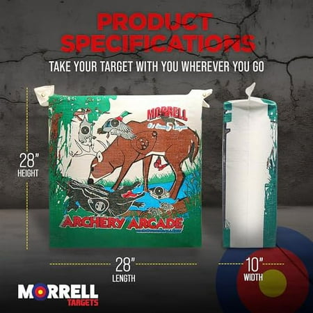 Morrell Youth 18 Pound Children s Arcade Field Point Archery Bag Target for 30 Pound Bows with 2 Shooting Sides and Over 20 Animals