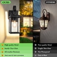thumbnail image 4 of Luminarias de pared para exterior BesLowe, paquete de 2, impermeables, negras, 4 of 7