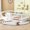 White, variant on Twin Size Floor Bed with Slats, Montessori Style Low Bed with Safety Fence & Door, Wooden Platform Bed Frame, Oak
