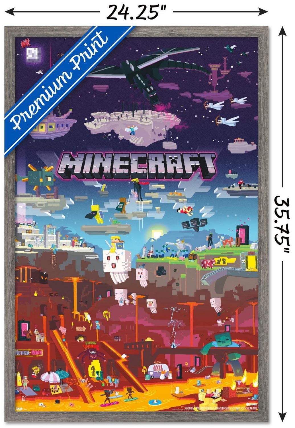 Minecraft - World Beyond Wall Poster, 22.375" x 34"