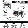 thumbnail image 6 of 3-in-1 Heavy-Duty Bike Cargo Trailer - Upgraded 20"x2.6" Wide Fat Tires, 150lbs Capacity, Steel Frame, Convertible Stroller & Pull Cart w/Suspension, 6 of 13