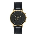thumbnail image 1 of Alfred Sung Dual Time Black dial Black strap Men's watch, 1 of 4