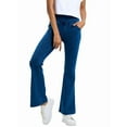 thumbnail image 2 of Leggings de Yoga de Mezclilla Ajustados con Bolsillos y Cintura Alta para Mujer Azul Medio L, 2 of 7