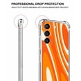 thumbnail image 3 of Deep Orange Groovy Swirls Case for Samsung Galaxy S23 ,Aesthetic Art Design Pattern TPU Shock Proof Cover Case, 3 of 6