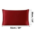 thumbnail image 2 of PiccoCasa Silk Pillowcase with Zipper, Burgundy Travel(14"x20"), 2 of 6