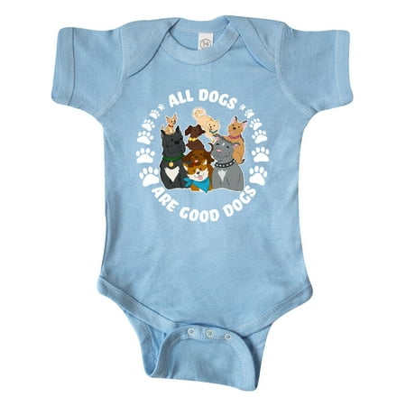 

Inktastic All Dogs are Good Dogs with Cute Dog Family Gift Baby Boy or Baby Girl Bodysuit