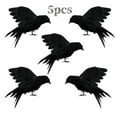 thumbnail image 2 of Realistic Black Feathered Crow Prop for Halloween Decorations, Spooky Party Supplies, Indoor Outdoor Décor, Lifelike Bird Ornament for Haunted House and Garden Displays, 2 of 5