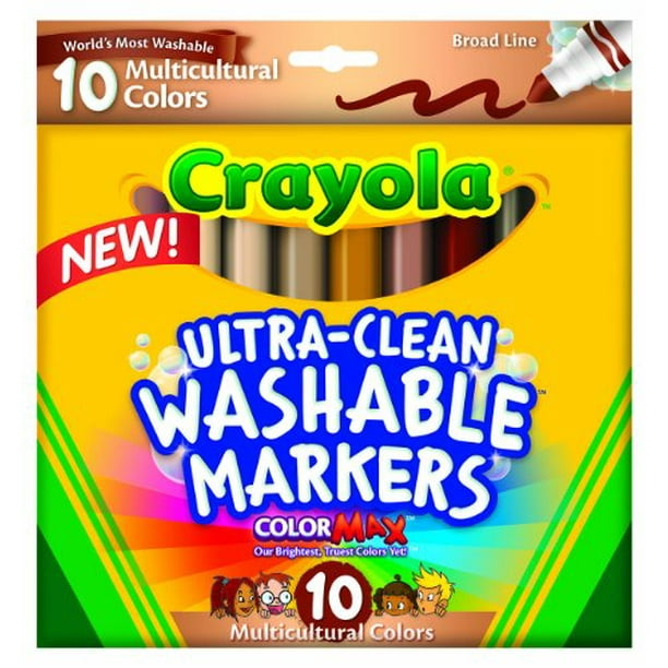 Crayola Marqueurs Multiculturels Ultraclean Bl (10 Comtes)