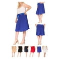 thumbnail image 6 of Women's Plus Size Casual High Waist Bow Tie Belted A Line Midi Knee Length Skirts, 6 of 6