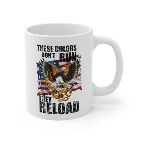 

Dealvie Patriotic American Flag Bald Eagle Ceramic Coffee Mug 11-ounce