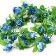 thumbnail image 1 of Toystoory 2 uds. De rosas artificiales pequeñas, enredadera colgante, decoración de plantas falsas para bodas Decoración del hogar azul, 1 of 6