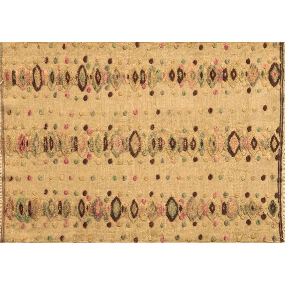 Ahgly Company Indoor Rectangle Abstract Brown Modern Area Rugs, 2' x 5'