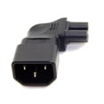 thumbnail image 3 of HUGFEGWE IEC 320 C14 Socket to C5 Mickey Mouse Plug AC Power 90 Degree Right Angled Converter Adapter CJ25311-7942, 3 of 6