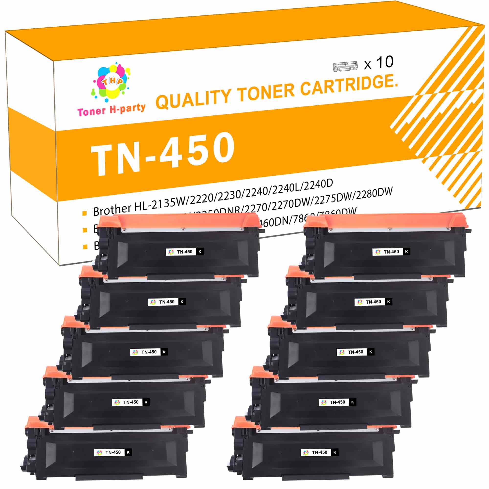 2 PK High TN450 TN420 Toner Cartridge For Brother MFC-7360 HL-2240 2280DW 2270DW 