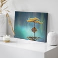 thumbnail image 4 of HFDF Canvas Prt Wall Art Peaceful Golden Lake at Sea with Reflection Nature Wilderness Photography Modern Art Rustic Scenic Dramatic Multicolor for Livg Room, Bedroom, Office - 24x20inch Framed, 4 of 5