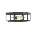 thumbnail image 4 of Z-Lite 724F13-MB+CH Halycon 2 Light 14" Wide Flush Mount Square Ceiling Fixture - Black, 4 of 7