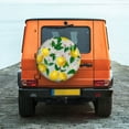thumbnail image 6 of Sikiie Lemon Seamless Pattern Oil Painting Effect PVC Leather Spare Tire Wheel Cover Spare Tire Cover, for Car Truck SUV Camper Trailer Universal Fit(14-17in)-17 inch, 6 of 6