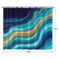 thumbnail image 5 of Dark Blue Marble Gold Line Pattern Shower Curtain 84"x72" ,Bathroom Decorative Shower Curtains Set with 12 Hooks,Modern Waterproof Washable Shower Curtain, 5 of 6