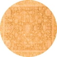 thumbnail image 1 of Ahgly Company Indoor Round Oriental Orange Traditional Area Rugs, 8' Round, 1 of 4