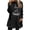 Black, variant on Women's Fleece Tunic Sweatshirt Funny "I'm Fine" Graphic Print Long Sleeve Crew Neck Mid-Length Pullover with Pockets Casual Winter Top