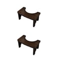 thumbnail image 2 of Inteprter Taburete de baño de bambú, asiento impermeable antideslizante para caca, taburete para adultos embarazadas, orinal para personas Marrón nuez 2Conjunto, 2 of 6