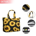 thumbnail image 2 of Black Sunflower Pattern Travel Tote Bags for Women Carry On,Large Weekender Bags for Women Travel,Multi Functional Duffle Bag for Work,Shopping,Sports, 2 of 5
