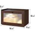 thumbnail image 5 of Large Bread Box for Kitchen Counter, Black Bamboo Bread Storage Container with Wavy Arcylic Transparent Door, Bamboo Wooden Farmhouse Bread Box for Your House, 5 of 8