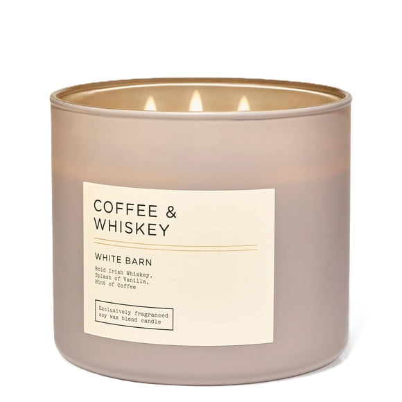 Café y whisky Candle White Barn, 3 mecha, 430 ml