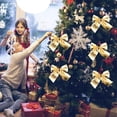 thumbnail image 2 of Lazos de Navidad decorativos para el hogar, guirnalda de árbol de Navidad, suministros de pared y ventana, 12 unidades, 2 of 4