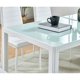 thumbnail image 2 of Mesa de vidrio rectangular de 130cm con patas de mesa metálicas, 2 of 6