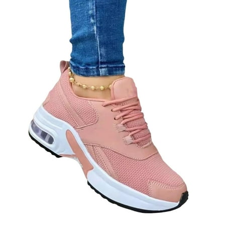 

Fashion Low-Top Sports Shoes Wear-resistant Heightening Sport Shoes for Office Home Outdoor Wear 37 Pink