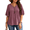 Wine Red, variant on Mengpipi Women's Plus Size Tops Summer Short Sleeve V-Neck Ruffle Trim Loose Fit Solid Color Casual Blouse 1X-5X
