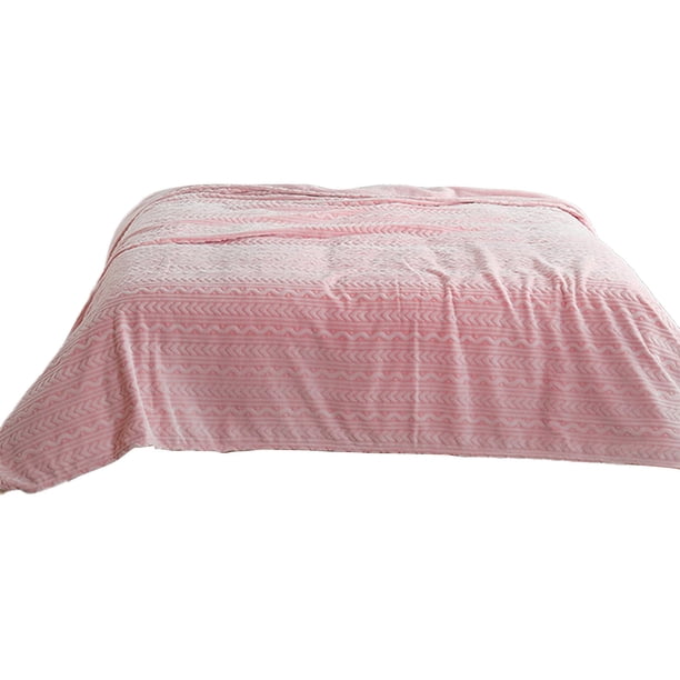 Mantas de Lanzamiento Calientes para el Invierno: Manta Raschel de Doble Capa Gruesa Suave 70x100cm, Manta de Lanzamiento de Lana a Rayas Azules para Cama, Sofá Y Confort Acogedor