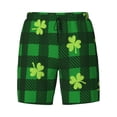thumbnail image 4 of Lsque Mens Swim Trunks Happy St. Patrick's Day5 Pattern - Bathing Suit Compression Liner - Beach Swim Shorts Swimwear - (S-3XL) - Stretch Quick Dry -Medium, 4 of 9
