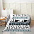 thumbnail image 2 of Rustic Aztec Flannel Fleece Blanket Boho Western Throw Blanket for Bed Sofa Bear Hunting Theme Sherpa Blanket Bohemian Southwestern Geometric Diamond Plush Bed Blanket, 2 of 4