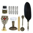 thumbnail image 4 of Fdit Feather Dip Pen Set, Smooth And Comfortable Writing Antique And Unique Quill Dip Pen Set, Compact Structure, For Home Gifts School Friends, 4 of 8