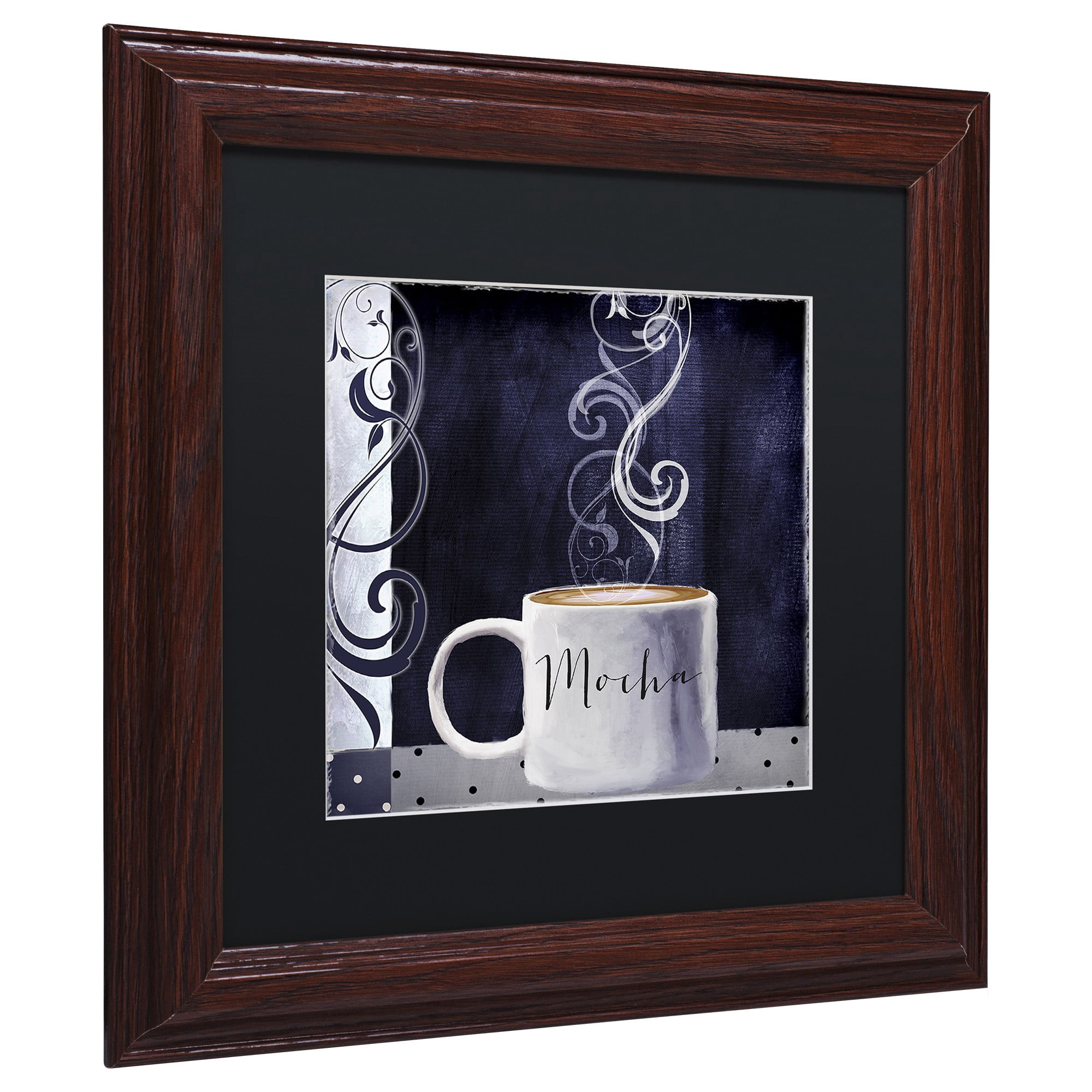 Trademark Fine Art "Cafe Blue III" Canvas Art by Color Bakery Black Matte, Wood Frame